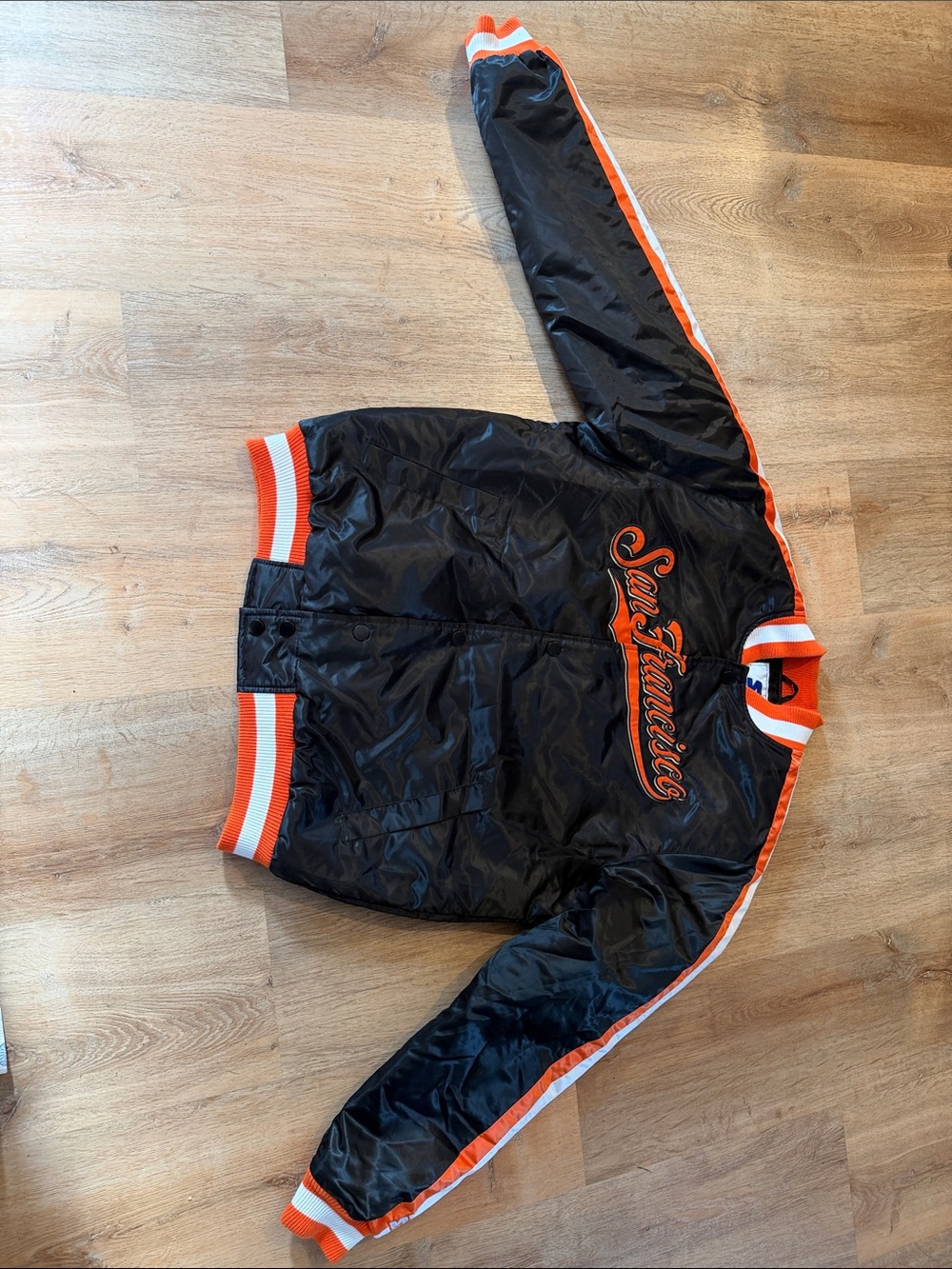 Starter Satin Giants Bomber Jacket